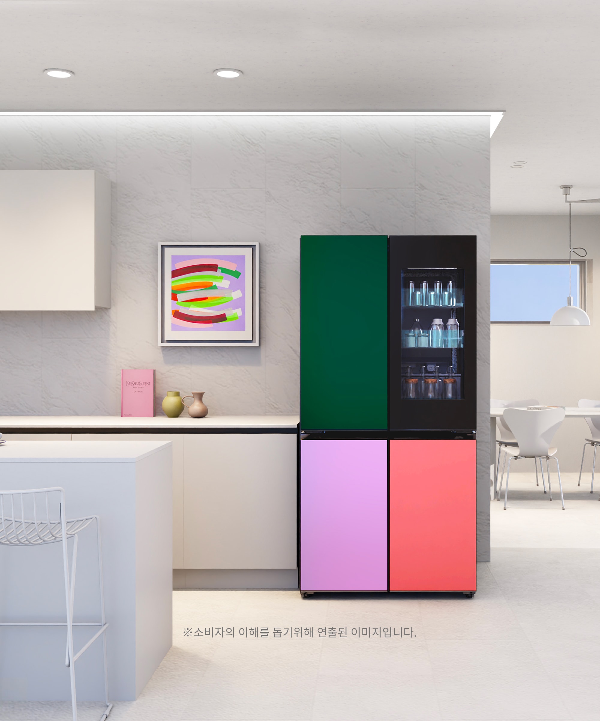 냉장고 LG 디오스 오브제컬렉션 무드업(노크온) 냉장고 (M874GNN3A1.AKOR) 메인이미지 0