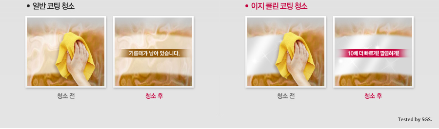 일반 코팅 청소, 이지클린 코팅 청소