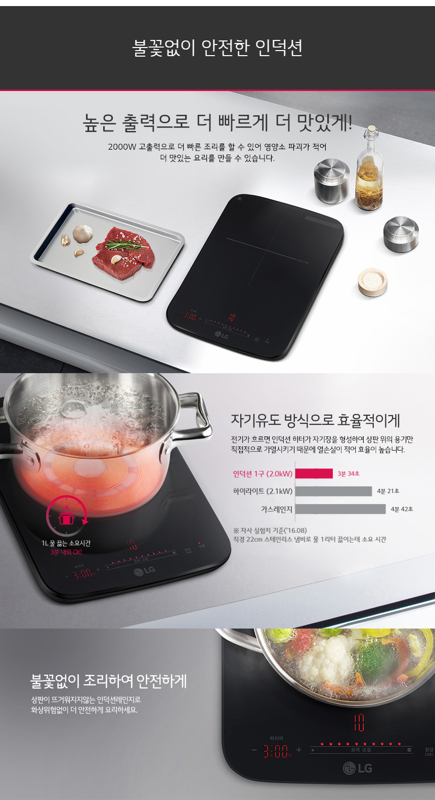 불꽃없이 안전한 인덕션