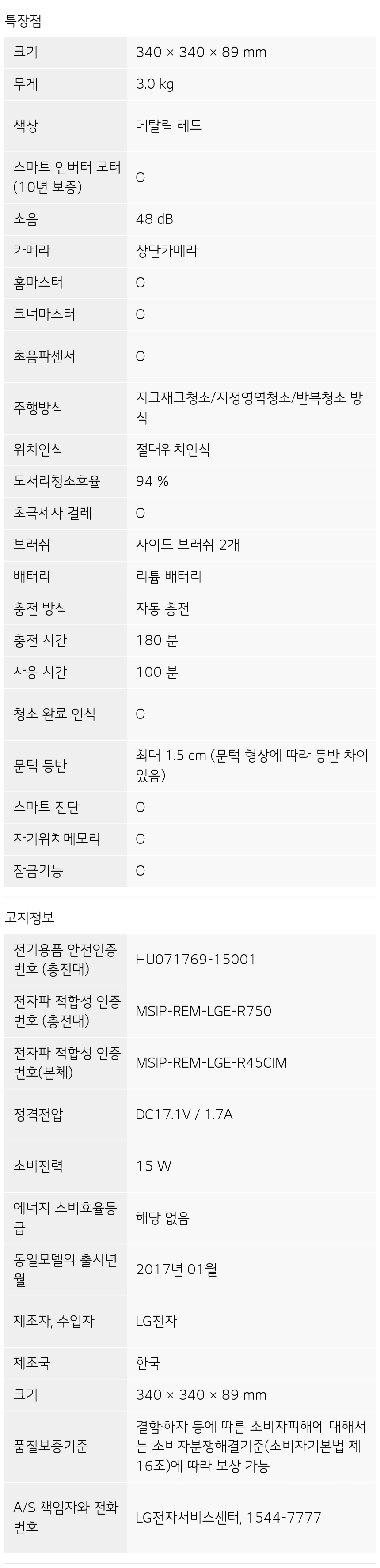 R45CIM 제품 사양