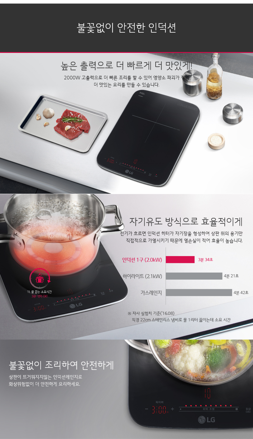 불꽃없이 안전한 인덕션