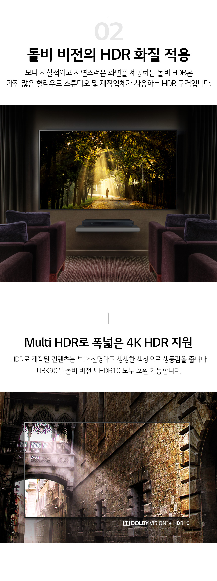 돌비 비전의 HDR 화질 적용