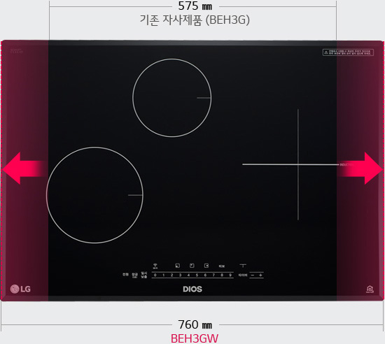 185 ㎜ 더 커진 와이드 상판 이미지