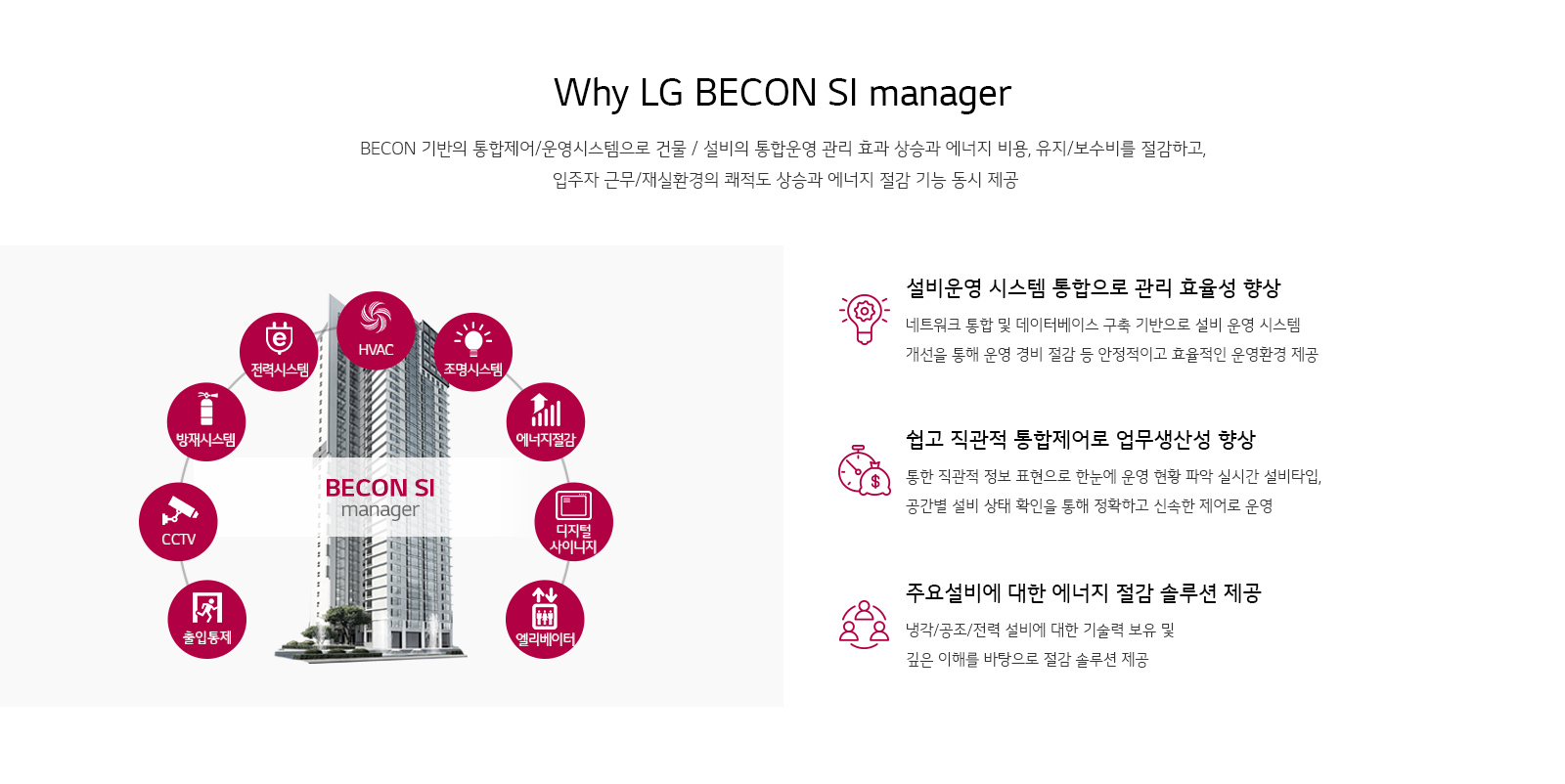 Why LG BECON SI manager. 자세한 내용은 다음 내용 참조