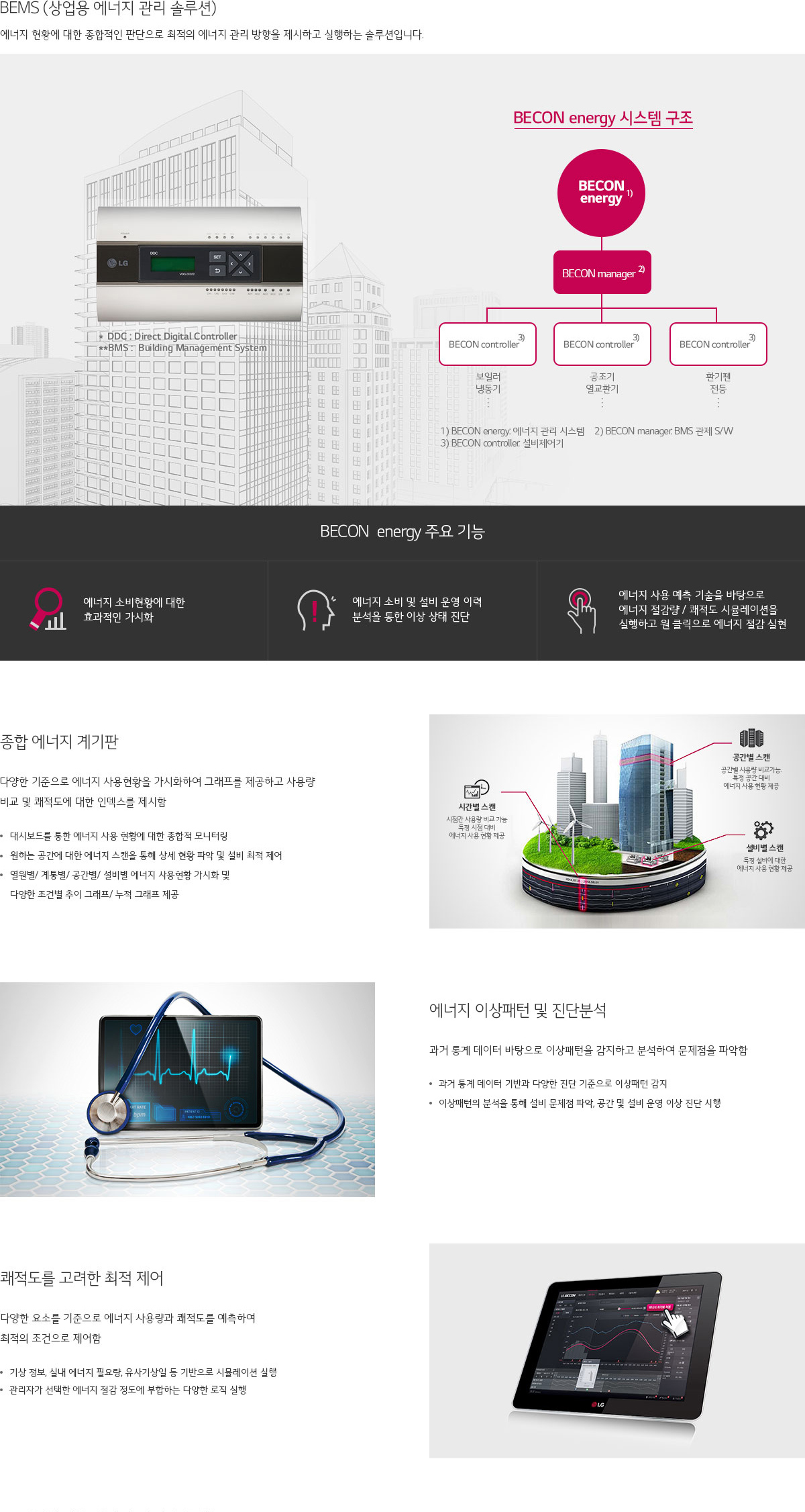 BEMS (상업용 에너지 관리 솔루션). 자세한 내용은 다음 내용 참조