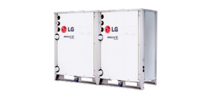 64, 70, 75, 81, 87, 93, 99 KW의 LG Multi V WATER(수열원) 실외기 이미지로 두 개의 실외기가 나란히 붙어있는 모습
