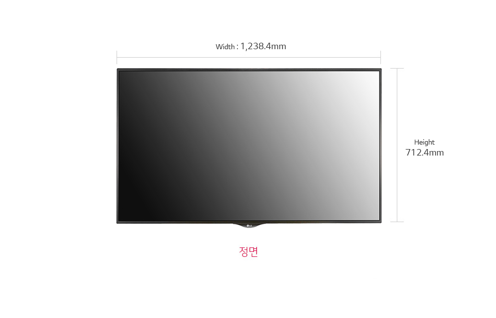 Width : 1,238.4 mm, Height : 712.4 mm