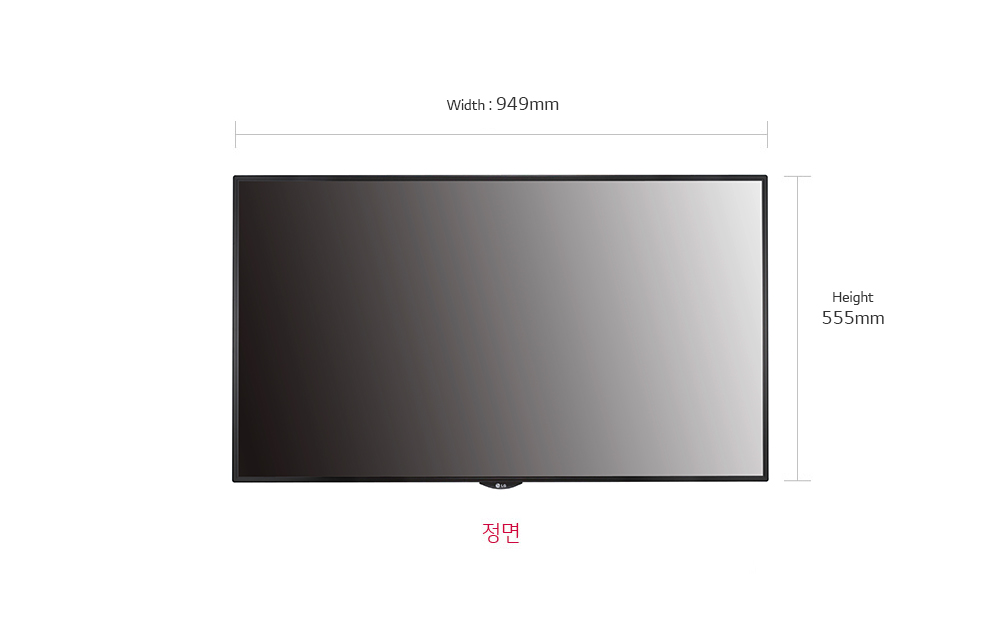 Width : 949 mm, Height : 555 mm