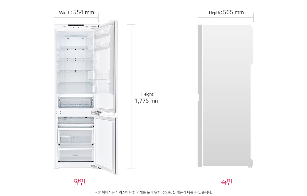 좌경첩 : R-L281BML / 우경첩 : R-L281BMR