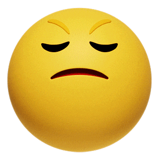 우울한 표정의 이모지.