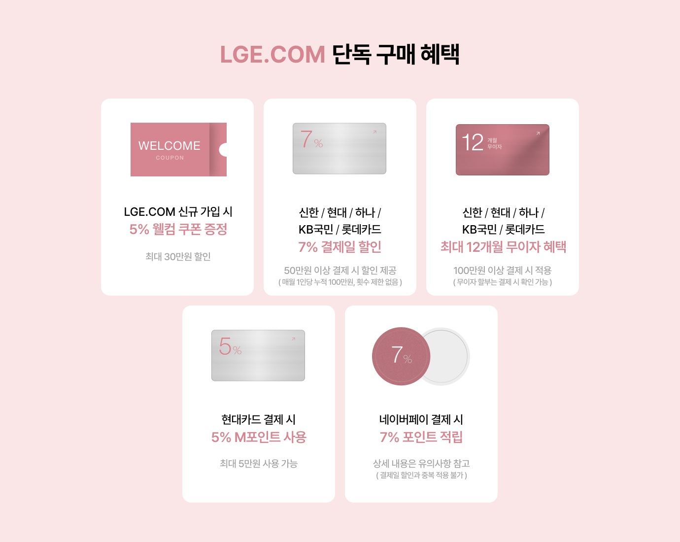 LGE.COM 단독 구매 혜택