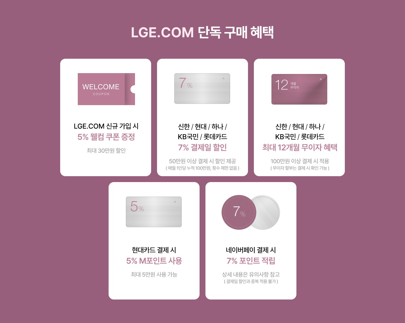 LGE.COM 단독 구매 혜택