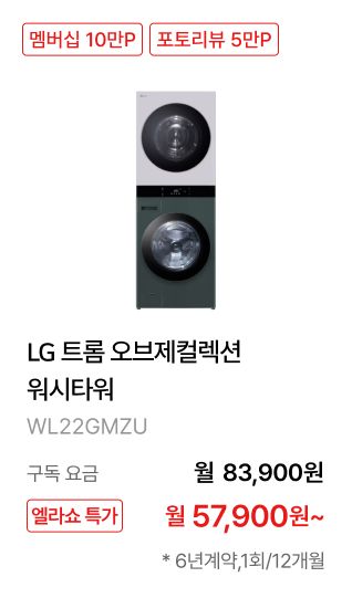LG 트롬 오브제컬렉션 워시타워 제품바로가기