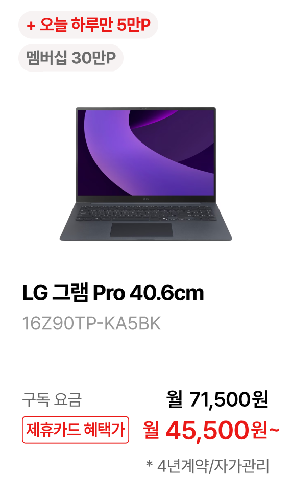 LG 그램 Pro 40.6cm 제품바로가기
