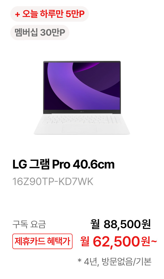 LG 그램 Pro 40.6cm 제품바로가기