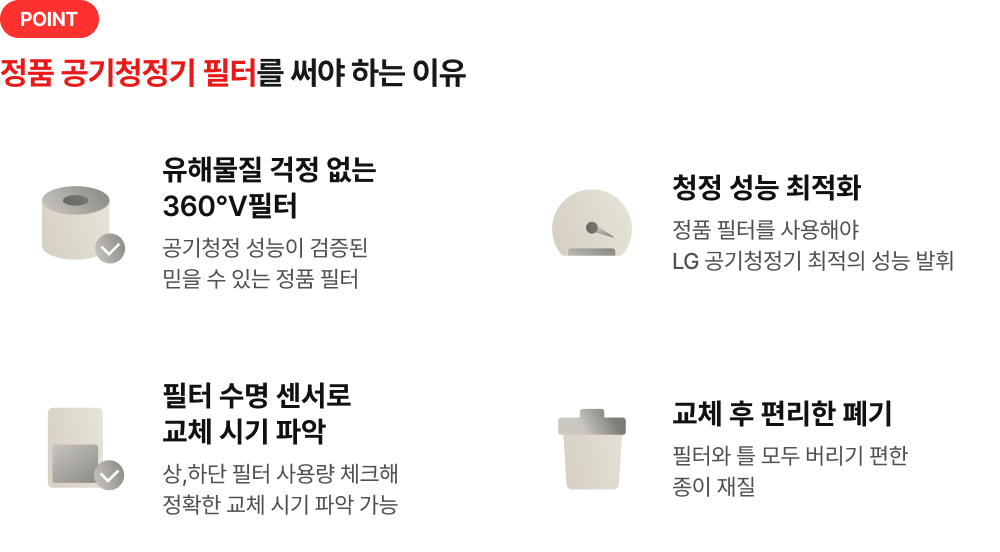 point. 정품 에어컨 필터 꼭 필요한 이유!