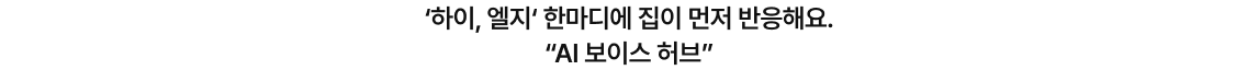 '하이, 엘지' 한마디에 집이 먼저 반응해요. 'AI 보이스 허브'