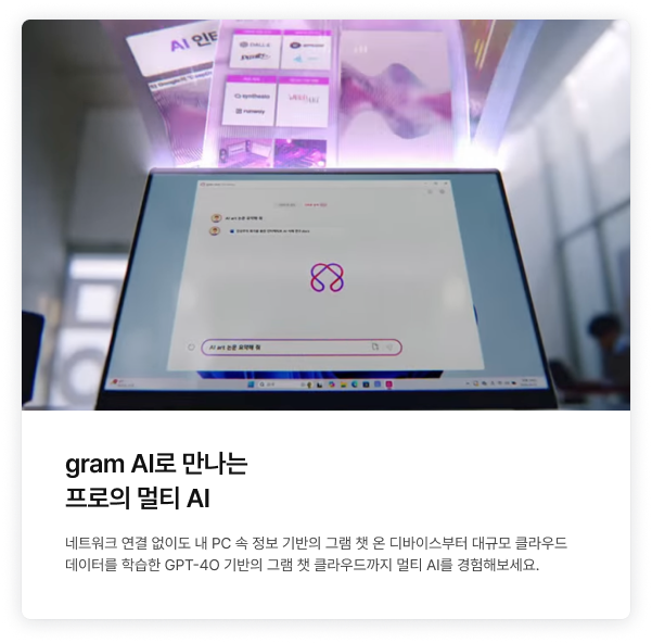 gram AI에 대한 내용