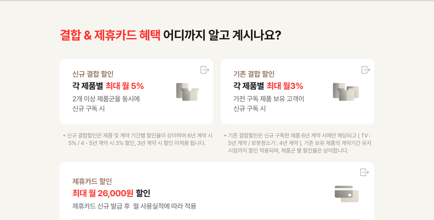 결합 & 제휴카드 할인 으로 월 요금 최대 할인 받는 방법 안내