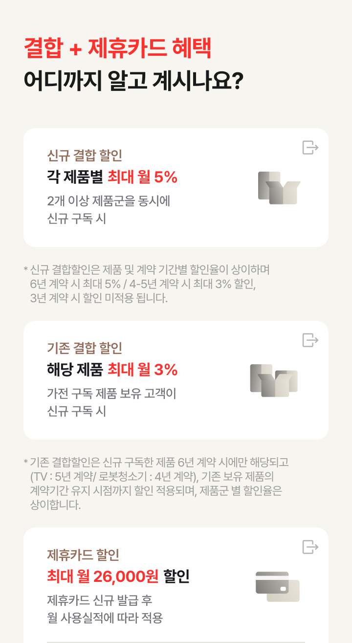 결합 & 제휴카드 할인 으로 월 요금 최대 할인 받는 방법 안내