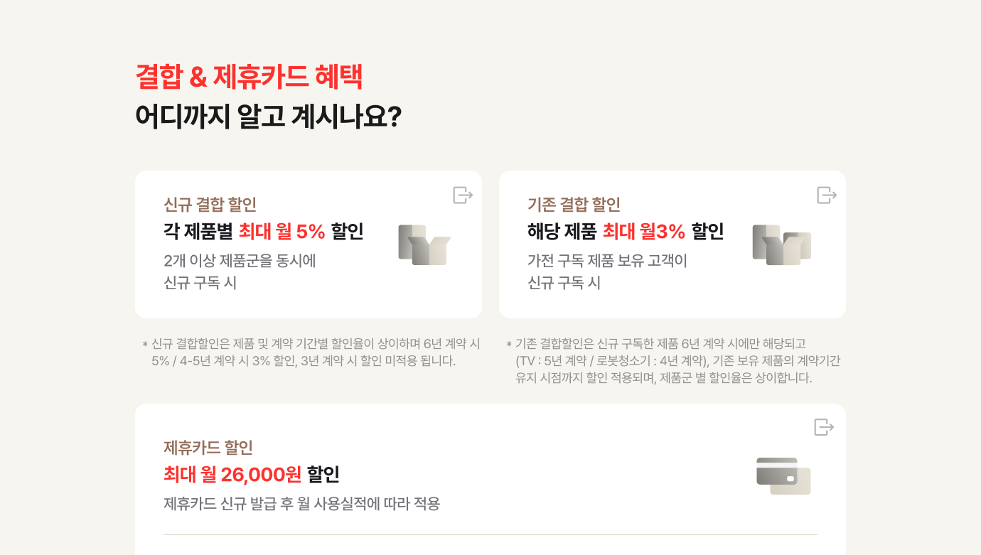 결합 & 제휴카드 할인 으로 월 요금 최대 할인 받는 방법 안내