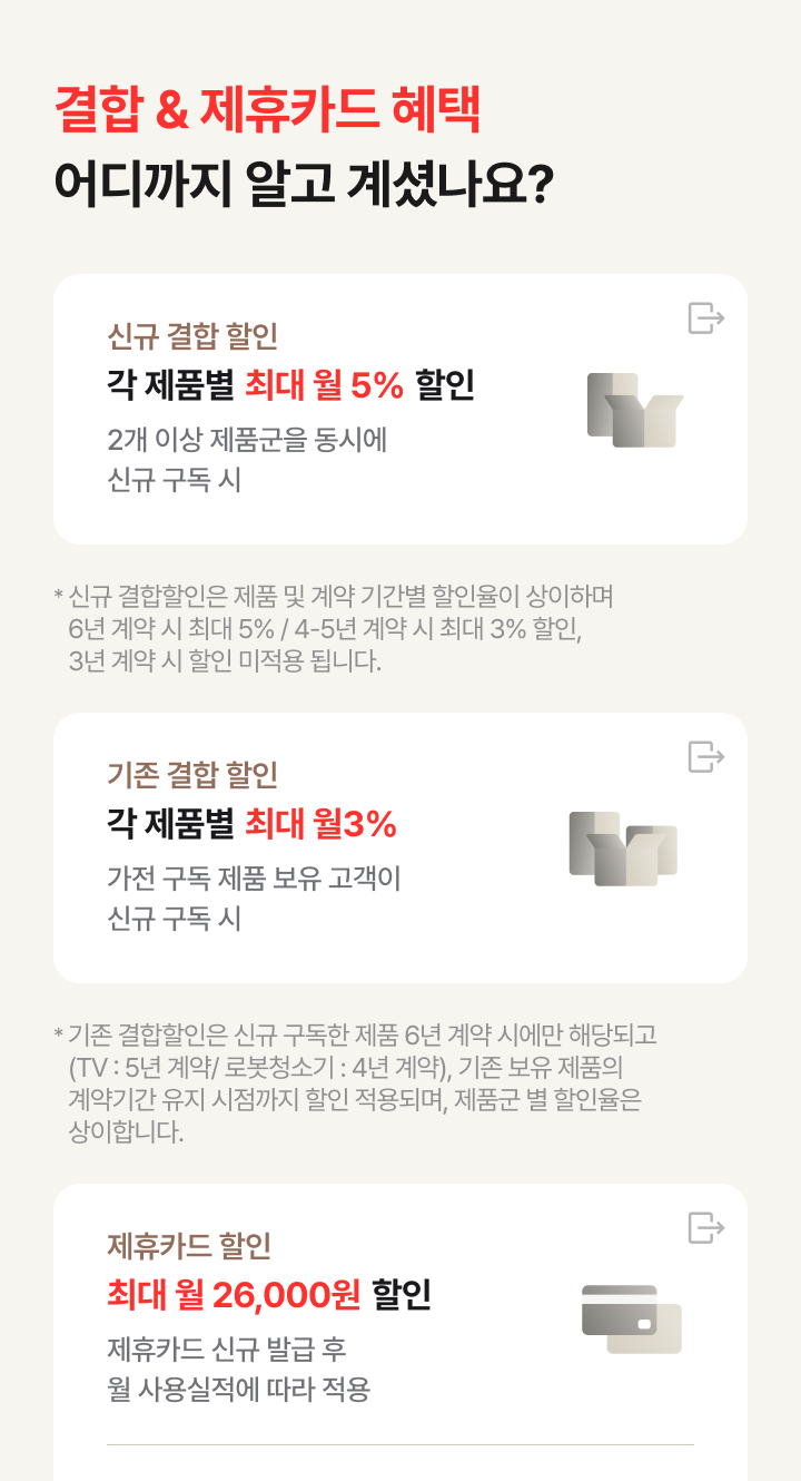 결합 & 제휴카드 할인 으로 월 요금 최대 할인 받는 방법 안내