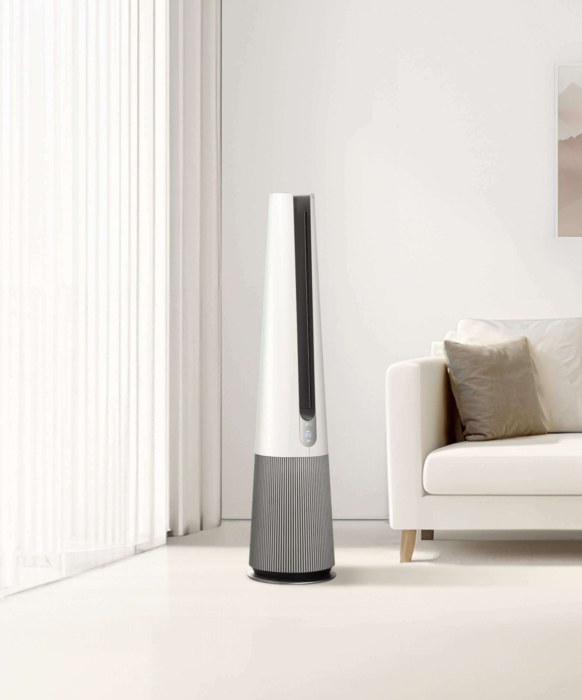 LG 업 가전 LG 퓨리케어 오브제컬렉션 에어로타워 (온풍 겸용) + 무빙휠 세트 (FS063PWDAM.AKOR) 메인이미지 0