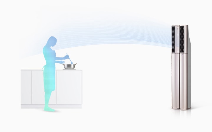 주방까지 바람을 멀리 보내고 싶을 때 아이스롱파워2