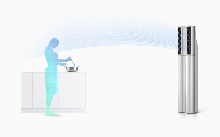 주방까지 바람을 멀리 보내고 싶을 때 아이스롱파워2