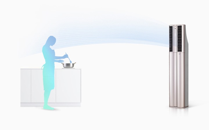 주방까지 바람을 멀리 보내고 싶을 때 아이스롱파워2