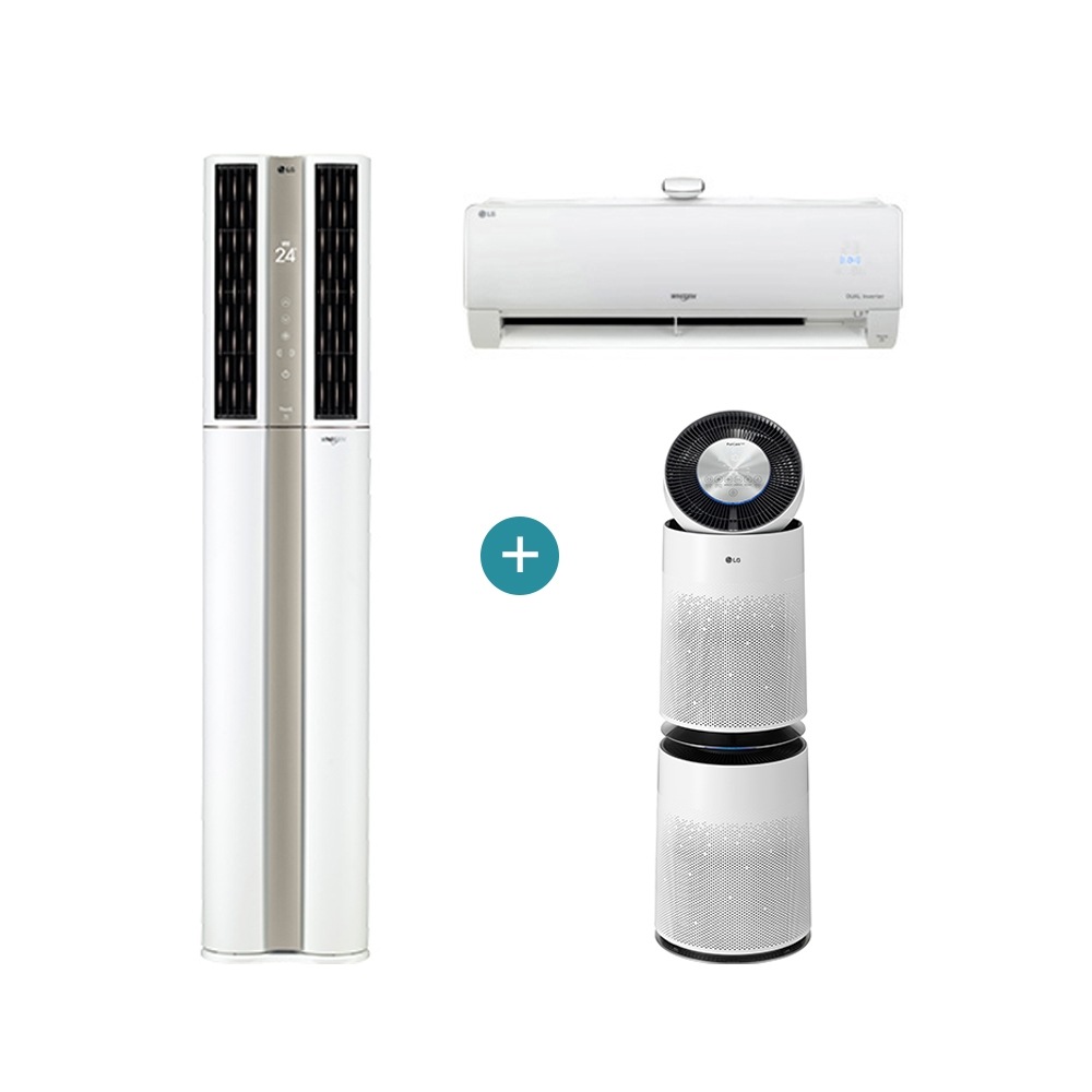 에어컨 휘센 듀얼 스페셜(65.9㎡+22.8㎡)+퓨리케어 360˚ 공기청정기 플러스(100㎡) 세트 (30W20SDWP2.AKOR) 메인이미지 0