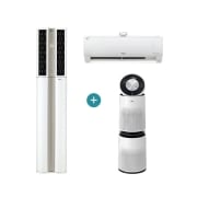 에어컨 휘센 듀얼 스페셜(65.9㎡+22.8㎡)매립배관형+퓨리케어 360˚ 공기청정기 플러스(100㎡) 세트 (30W20SDWP2M.AKOR) 썸네일이미지 1