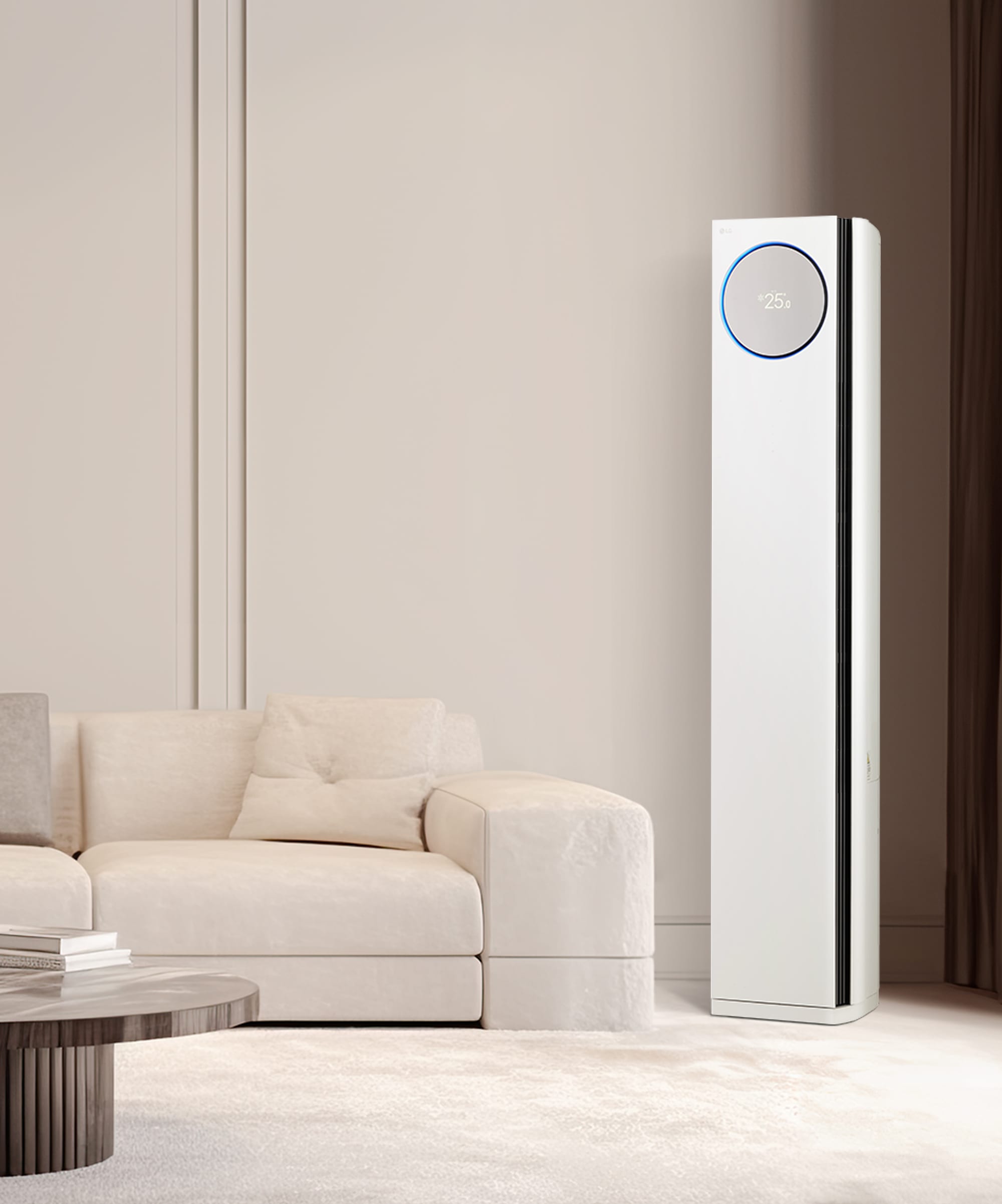 LG 업 가전 LG 휘센 오브제컬렉션 타워에어컨 2in1 (프리미엄) (FQ20PDNHA2.AKORH) 메인이미지 0