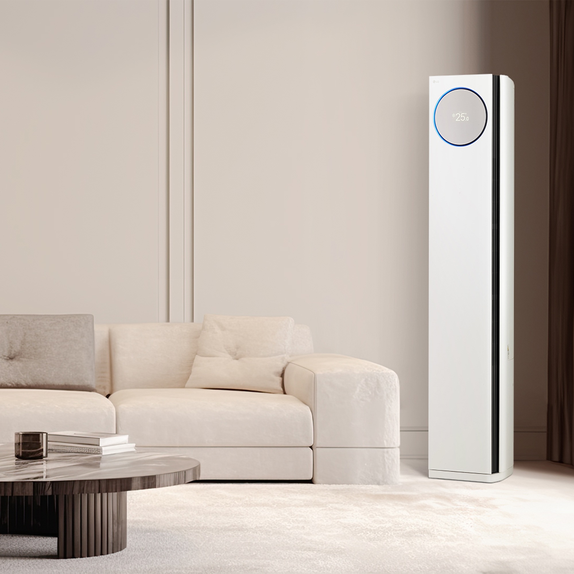 LG 업 가전 LG 휘센 오브제컬렉션 타워에어컨 2in1 (프리미엄) (FQ20PDNHA2.AKORH) 줌이미지 0