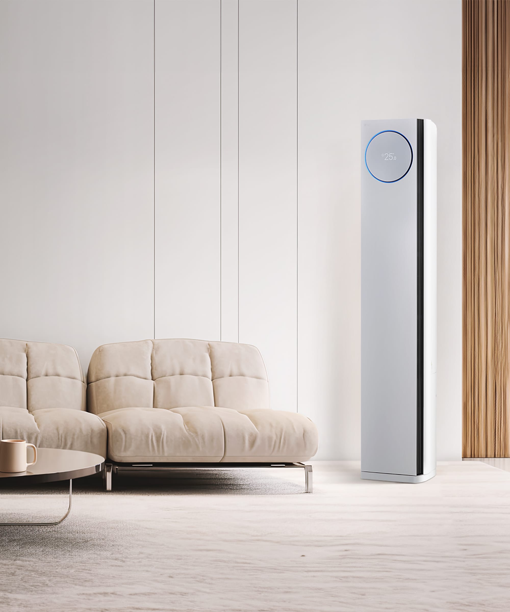 LG 업 가전 LG 휘센 오브제컬렉션 타워에어컨 (프리미엄) 매립배관형 (FQ20PDNYA1M.AKOR) 메인이미지 0