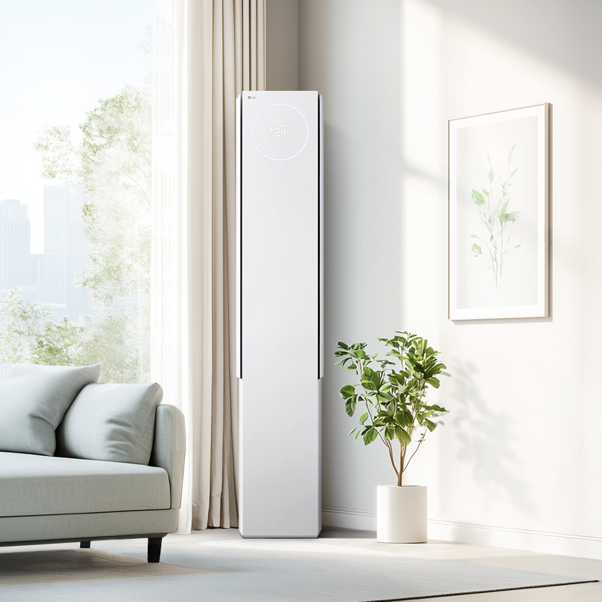 에어컨 LG 휘센 AI 오브제컬렉션 뷰I 에어컨 싱글 (3시리즈) + 뷰케이스 (FQ18FV3EX1.AKOR) 줌이미지 1