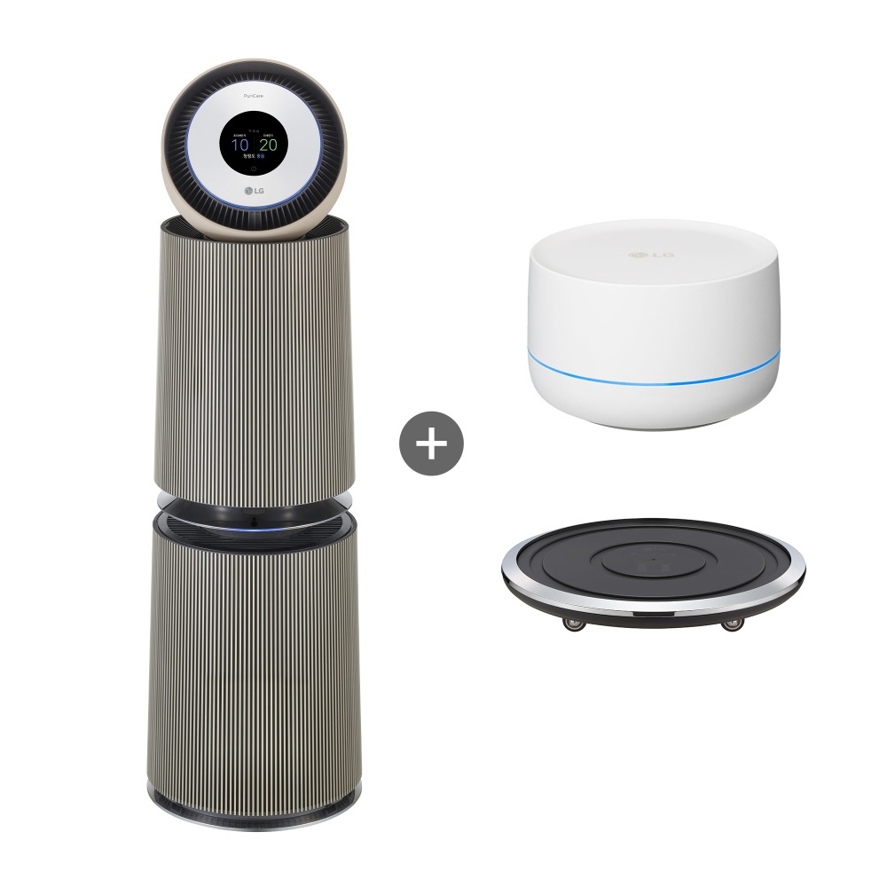 공기청정기 LG 퓨리케어 360˚ 공기청정기 알파+인공지능 센서+무빙휠 세트 (AS351NBFAAM.AKOR) 메인이미지 0