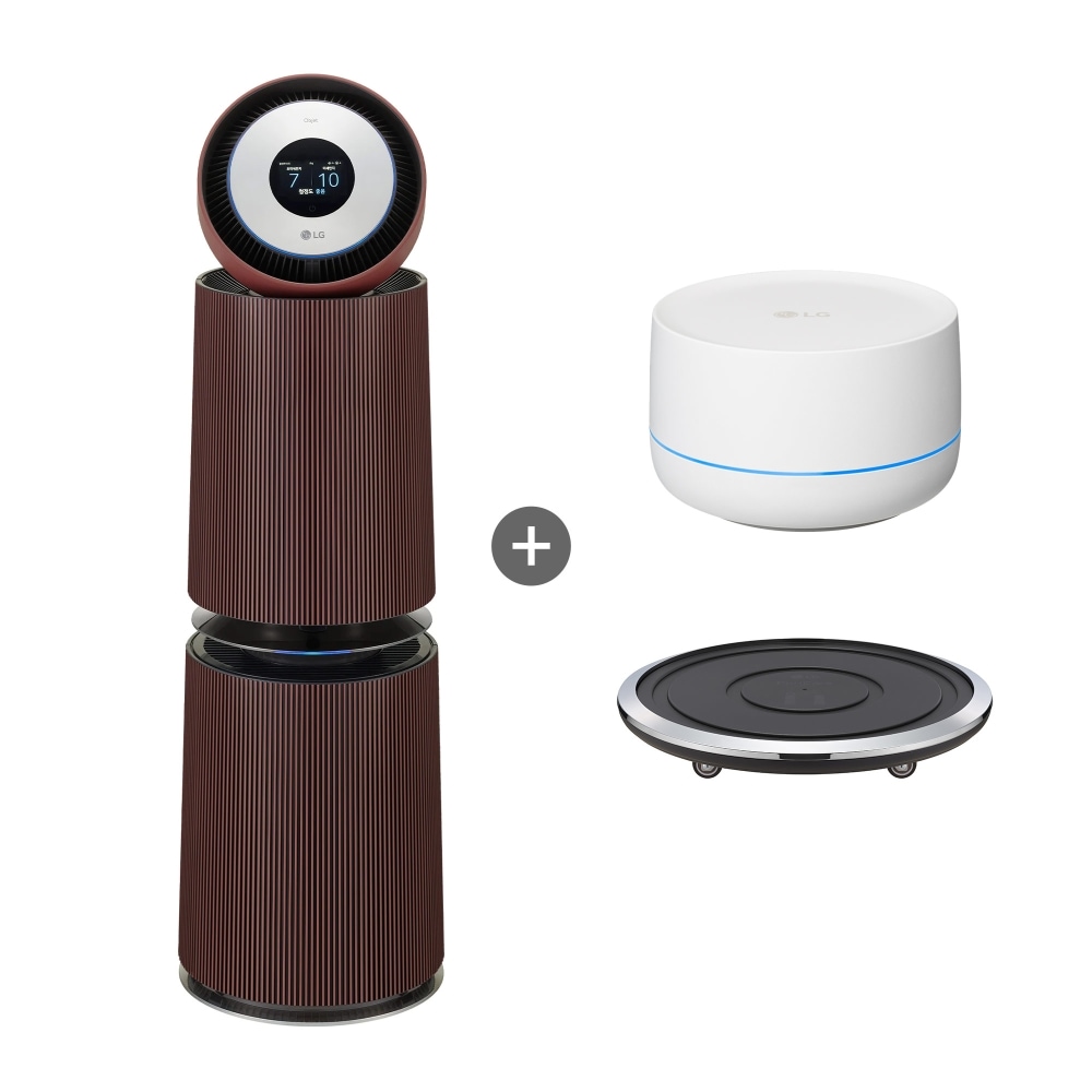 공기청정기 LG 퓨리케어 오브제컬렉션 360° 공기청정기 펫 알파+인공지능 센서+무빙휠 세트 (AS351NRPAAM.AKOR) 메인이미지 0