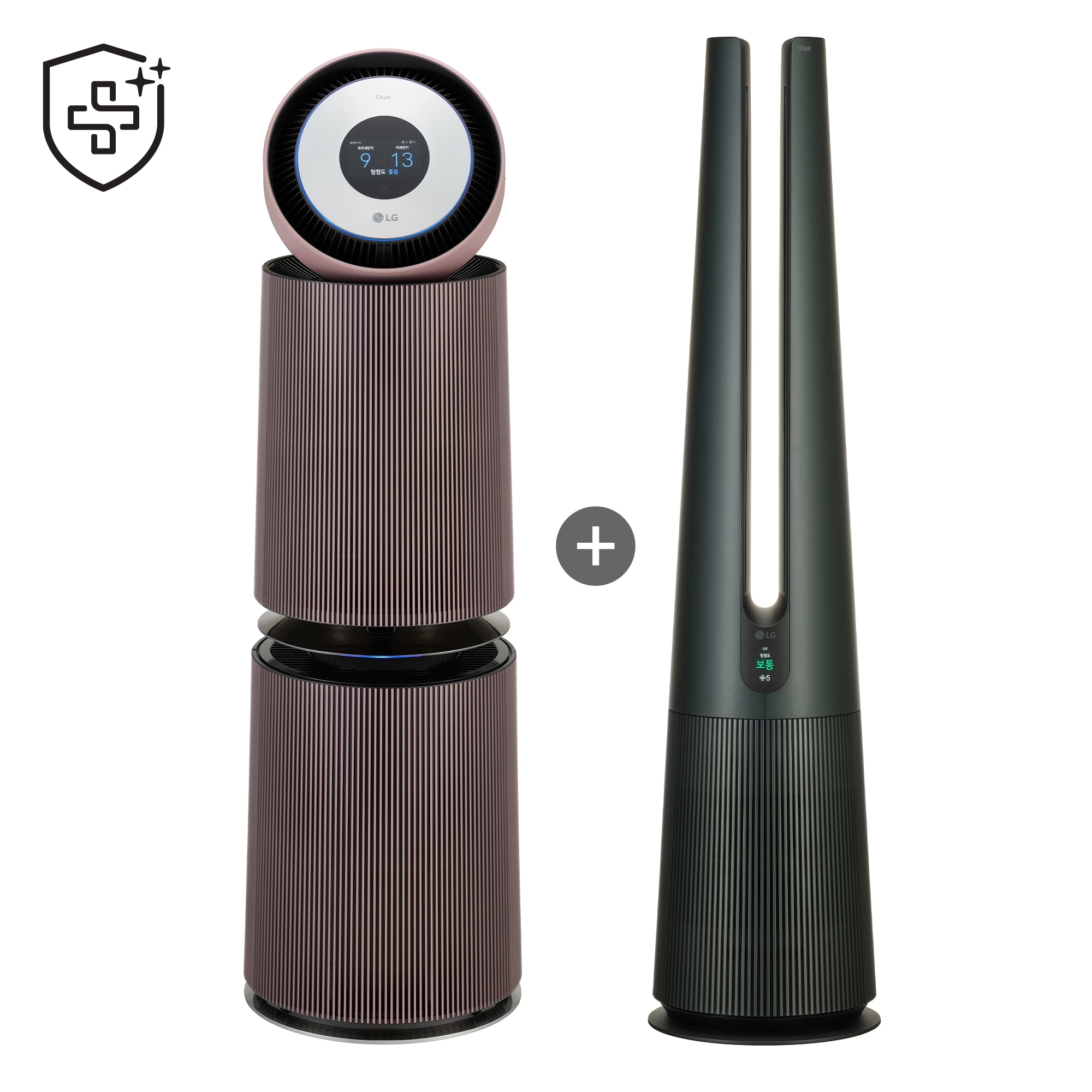 LG 오브제컬렉션 LG 퓨리케어 360˚ 알파 (일반 필터) + 에어로타워 (온풍 겸용) (E2CGPU22.AKOR) 줌이미지 0