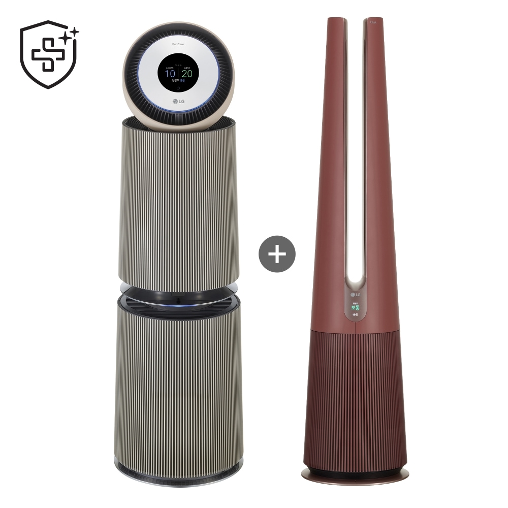 LG 오브제컬렉션 LG 퓨리케어 360˚ 알파 (일반 필터) + 에어로타워 (온풍 겸용) (E2CCPU22.AKOR) 메인이미지 0