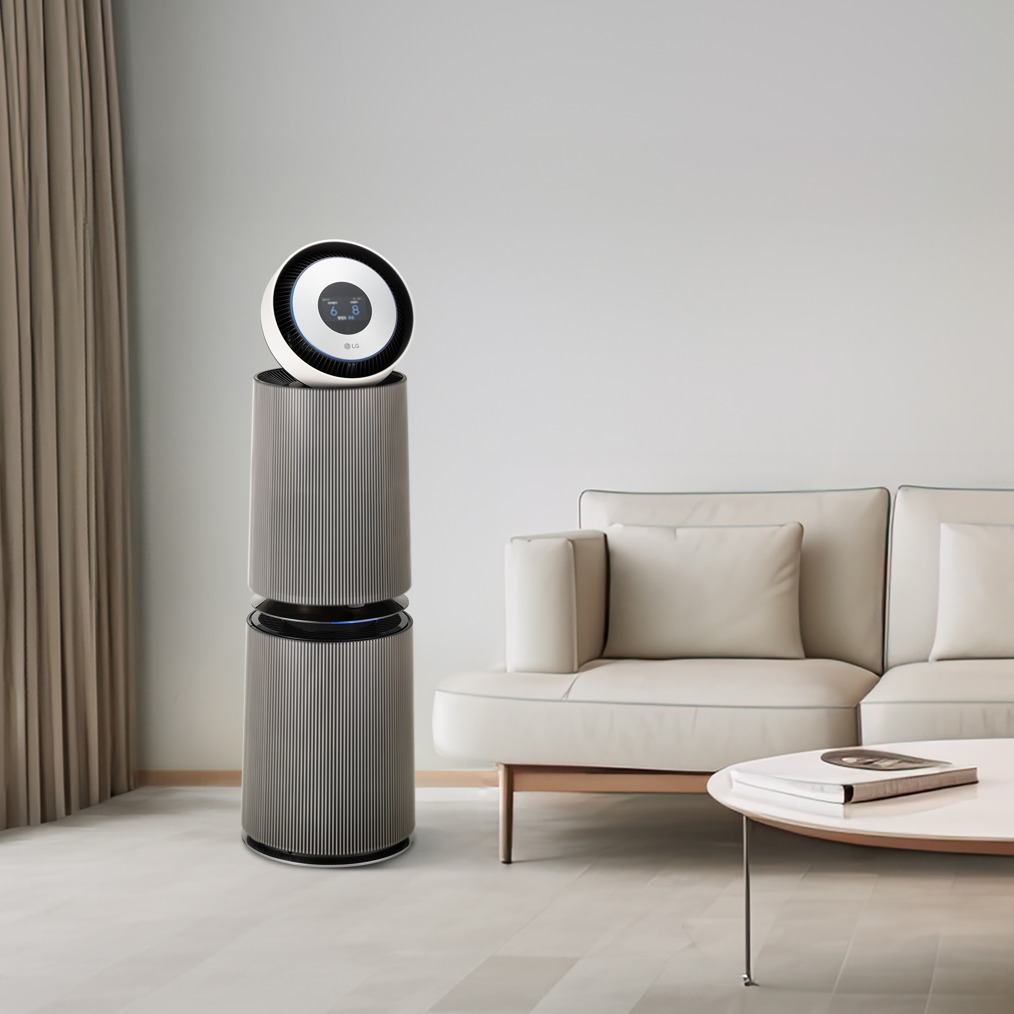 공기청정기 LG 퓨리케어 오브제컬렉션 360˚ 알파UP (G 펫 필터) (AS353NS4A.AKOR) 줌이미지 1
