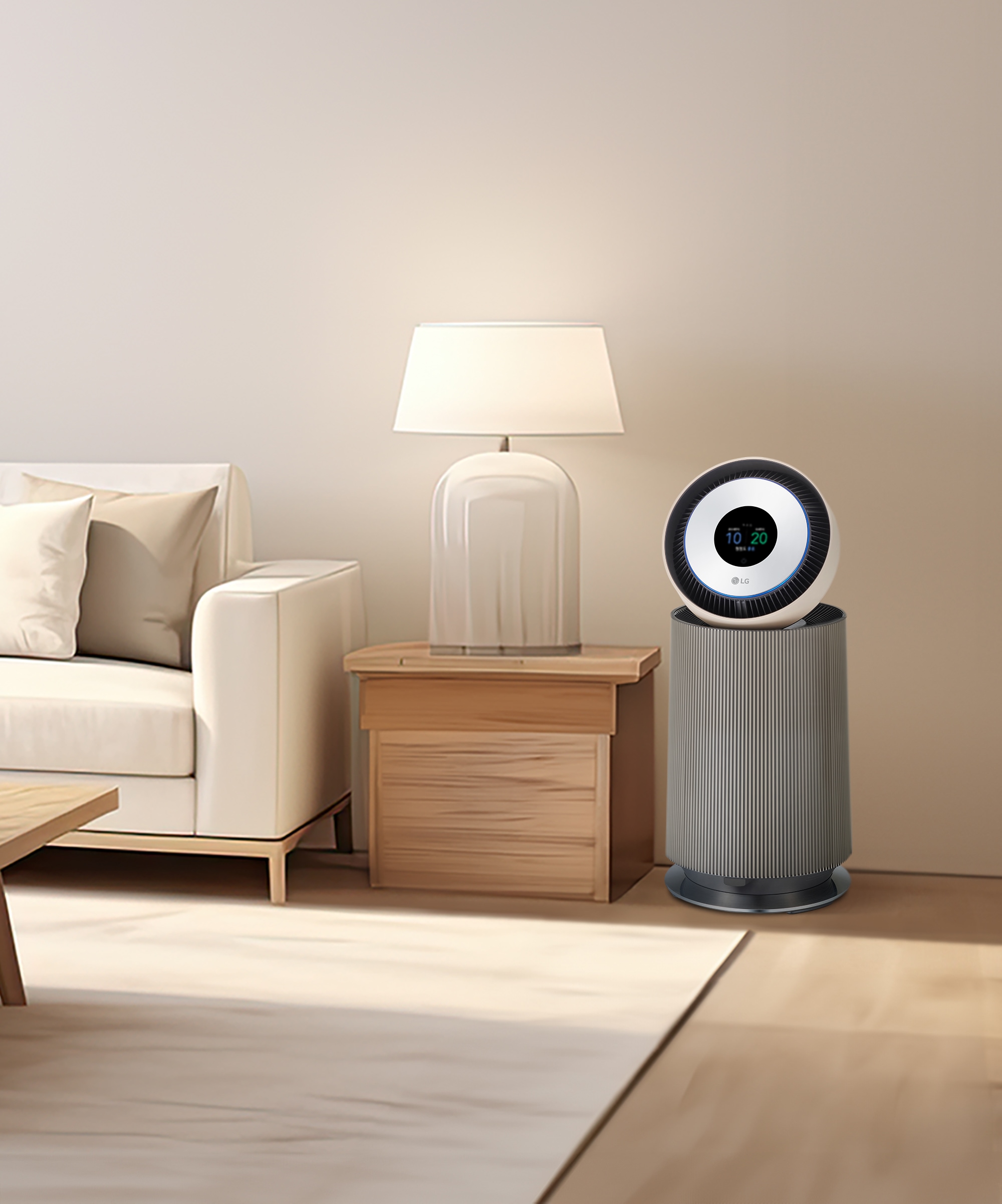 공기청정기 LG 퓨리케어 오브제컬렉션 360˚ 알파UP (G 펫 필터) (AS203NB4A.AKOR) 메인이미지 0