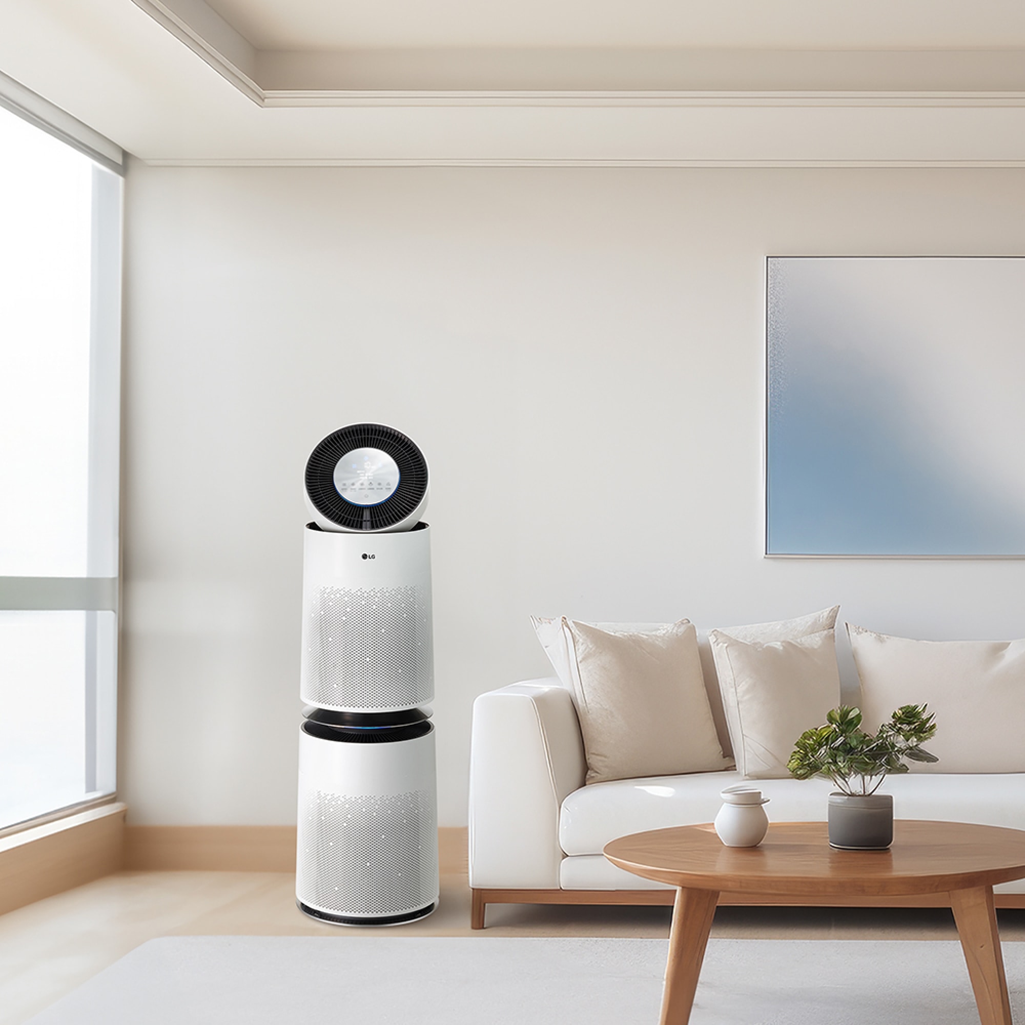 공기청정기 LG 퓨리케어 360˚ 공기청정기 플러스 + 무빙휠 세트 (AS283DWFLM.AKOR) 줌이미지 1