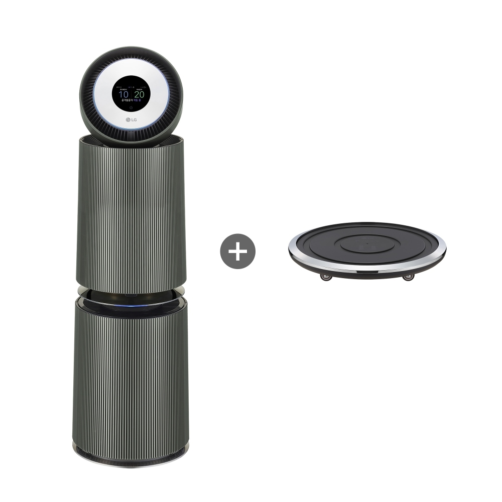 공기청정기 LG 퓨리케어 오브제컬렉션 360˚ 공기청정기 UV살균 (G 펫필터) + 무빙휠 세트 (AS354NG4AM.AKOR) 메인이미지 0