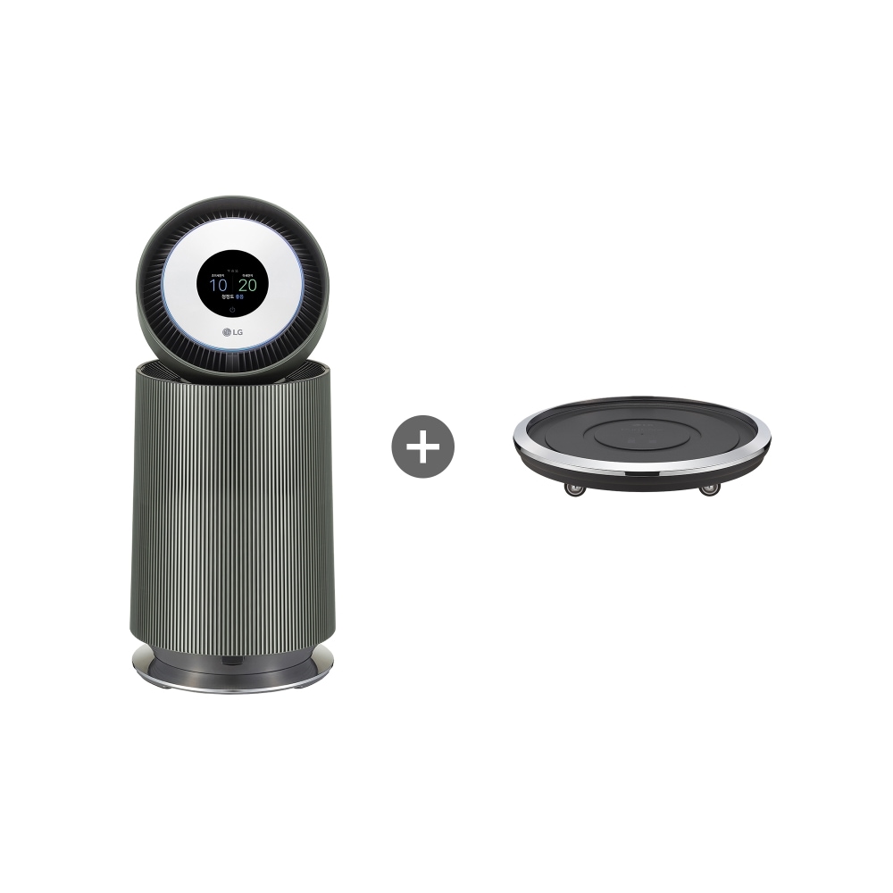 공기청정기 LG 퓨리케어 오브제컬렉션 360˚ 알파UP (G 펫필터) + 무빙휠 세트 (AS204NG4AM.AKOR) 메인이미지 0