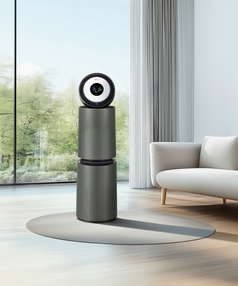 공기청정기  LG 퓨리케어 오브제컬렉션 AI 360˚ 공기청정기 알파UP + 무빙휠 세트 (AS335NGACM.AKOR) 메인이미지 0