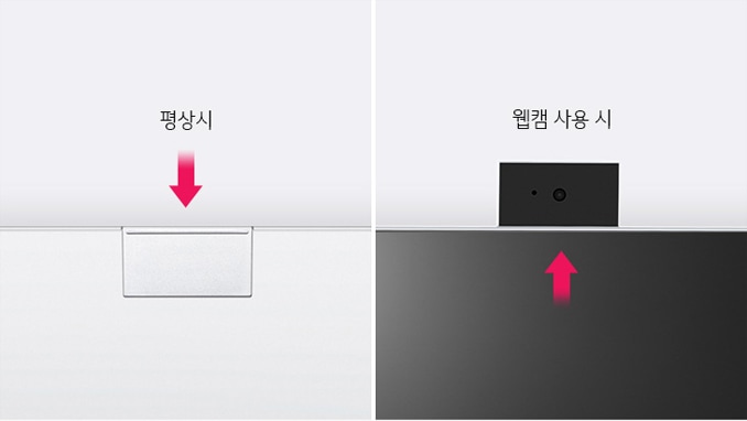사용할 때만 돌출시키는 히든형 웹캠1