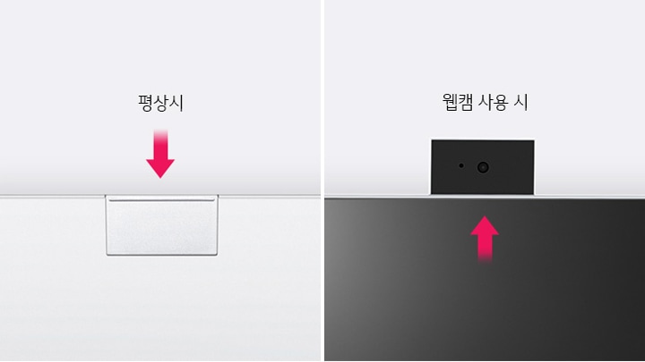 사용할 때만 돌출시키는 히든형 웹캠1