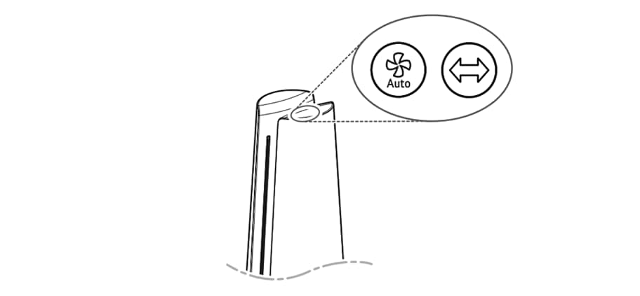 3. 상태 표시부의 (필터 교체 알림)이 해제되고 교체 알림 시간이 초기화 됩니다<br><br>▷조작부의 자동바람, 회전모드 버튼을 동시에 3초 이상 누르세요<br>▷필터 교체 필요 시점에 알림이 표시됩니다1