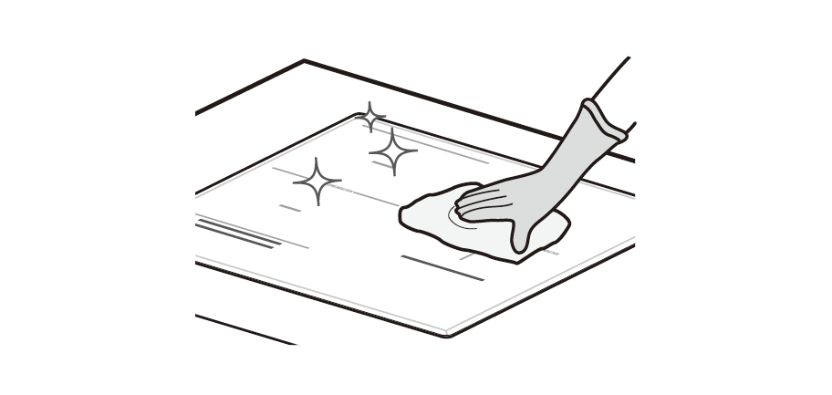 2. 깨끗한 종이 타월이나 면 헝겊 등으로 상판에 남아 있는 세정제를<br>깨끗이 닦아 내십시오1
